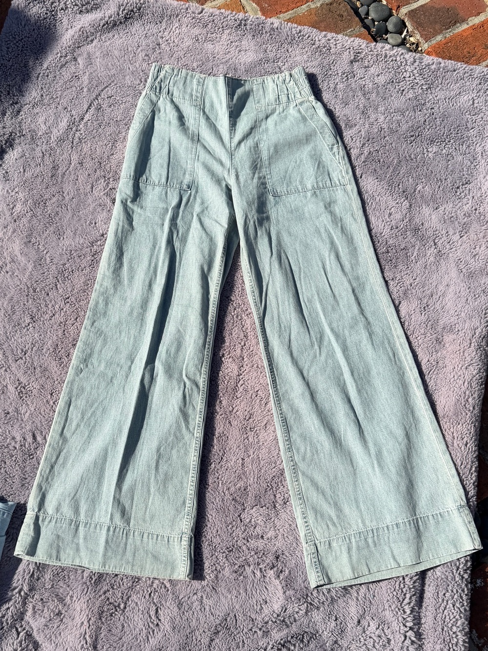 Free People We The Free Breezy Denim Pull-On Jeans Dusk Size S/P Style 87382560